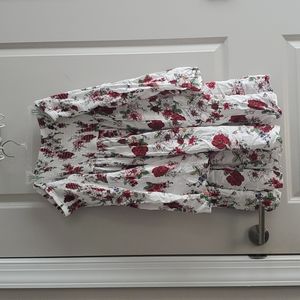 Floral white off the shoulder dress